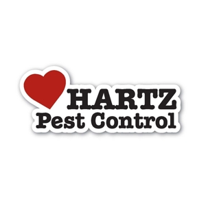 A logo for Hartz Pest Control featuring a heart.